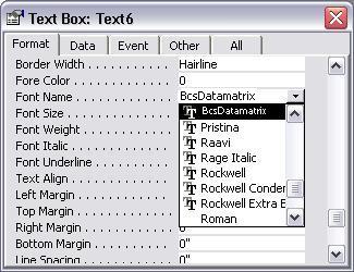 data matrix barcode font