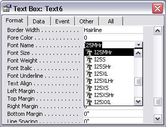 interleaved police 2of5 code-barres