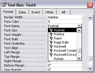 postnet barcode font