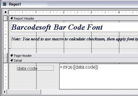 interleaved 2of5 barcode macro