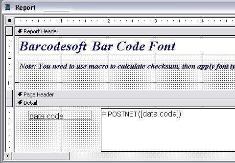 code-barres POSTNET macro