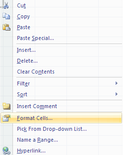 Data Matrix context menu