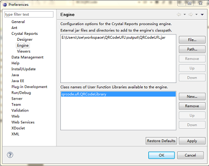 crystal reports plugin for eclipse