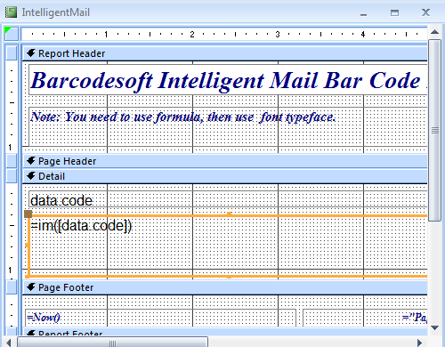 intelligent Barcode macro Mail