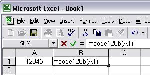 código de barras Code128 macro