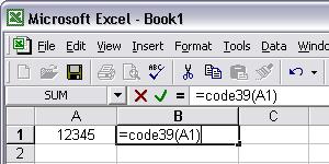 CODE39 macro de código de barras