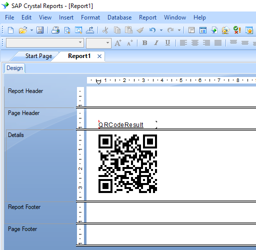 qrcode crystal report web service
