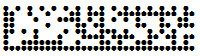 semi datamatrix dot matrix font