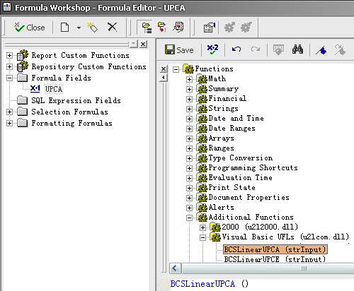 código de barras UPCA cristal EAN13 informes fórmula