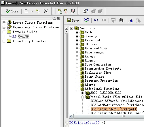 code39 barcode crystal reports