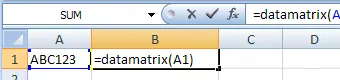 Excel Data Matrix Formula