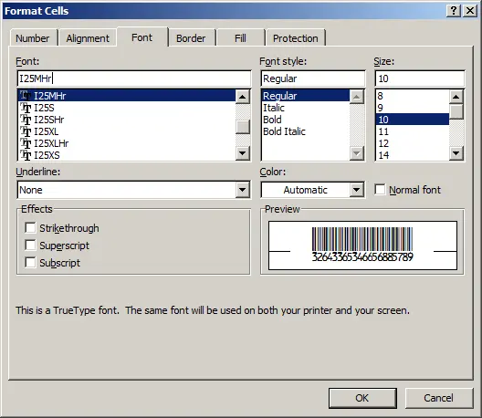 Font configuration panel view mapping rules