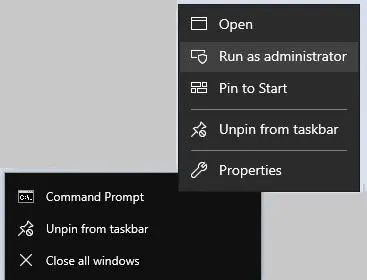 code 128 command prompt as administrator