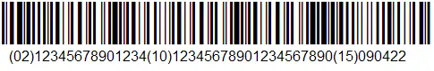 Étiquette de code-barres GS1-128 (UCC/EAN-128)